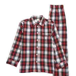CrewCuts by J Crew. White Out Plaid Flannel PJs